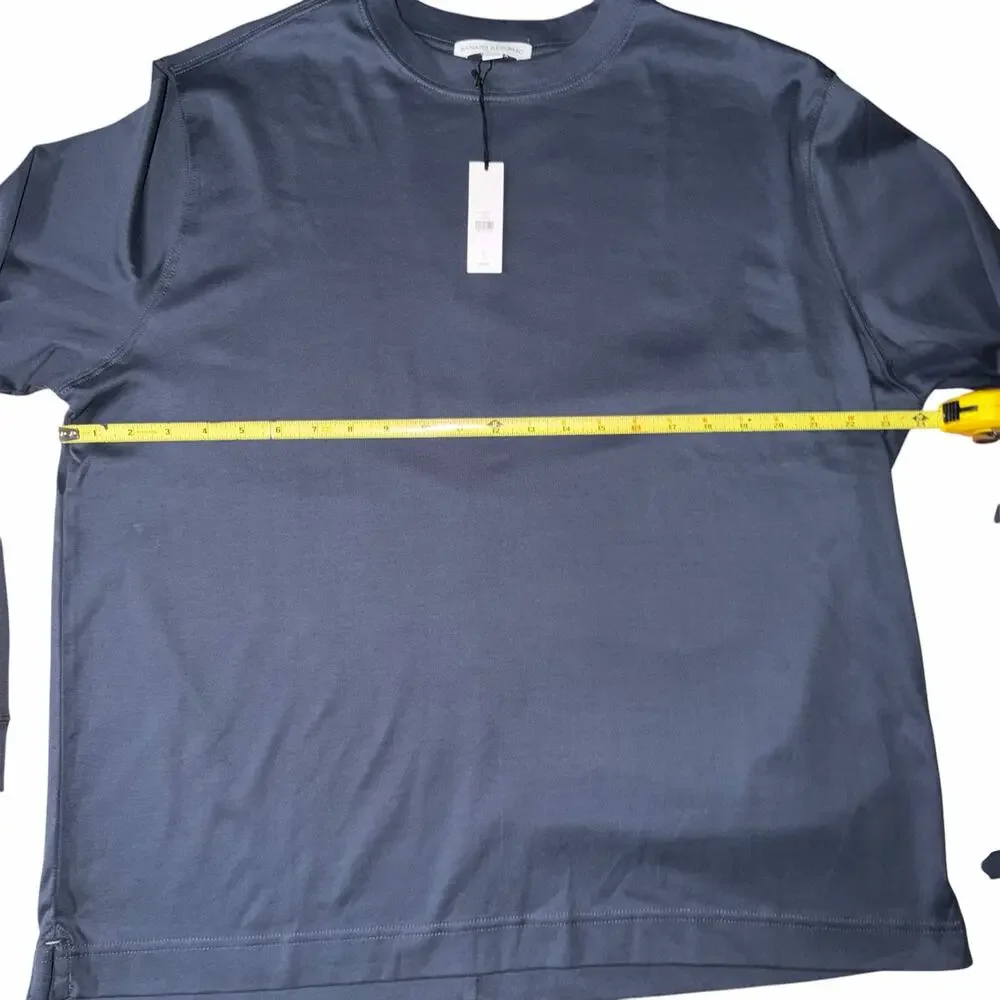 Banana Republic Silky Cotton Crew Neck Tee Navy NWT Men’s Large